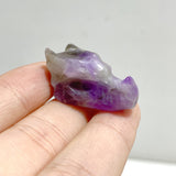 3CM Chevron Amethyst Dragon Head Carving Wholesale