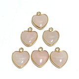 11 Types Crystal Heart Shape Pendants Wholesale Rose Quartz Chevron Amethyst Tiger Eye