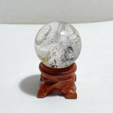 Enhydro Quartz Sphere Moving Bubble Black Quicksand -Wholesale Crystals