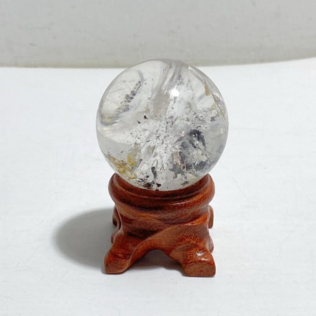 Enhydro Quartz Sphere Moving Bubble Black Quicksand -Wholesale Crystals