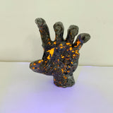 Yooperlite Stone Witchcore Demon Hand Carving