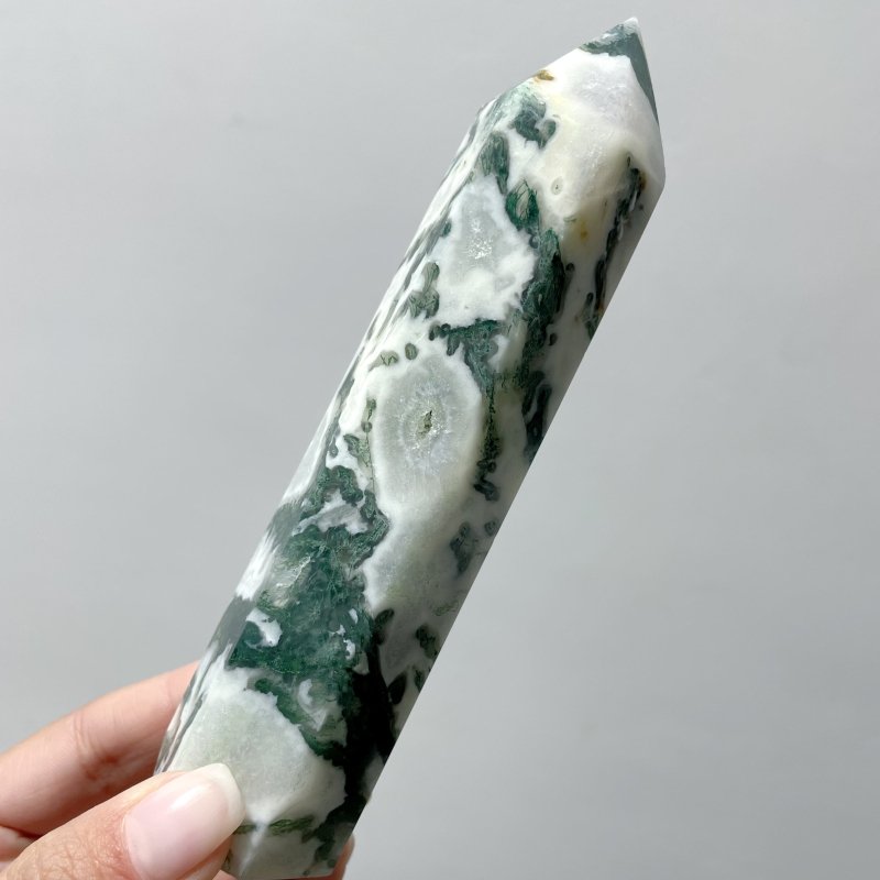 Fat Moss Agate Points Tower Wholesale - Wholesale Crystals