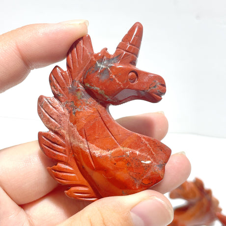 Red Jasper Unicorn Carving Wholesale