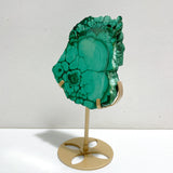 2 Pieces Malachite Raw Bottom With Stand