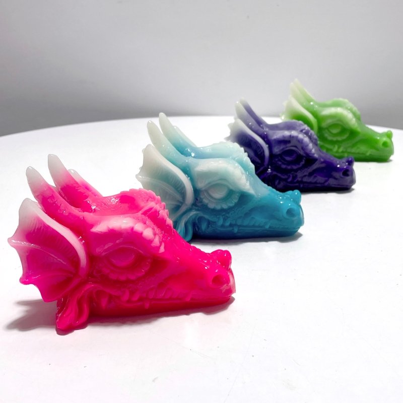 Fluorescent Resin Dragon Head Crystal Stand Wholesale - Wholesale Crystals