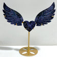 Fluorite Mixed Blue Apatite Heart Wing Carving With Stand -Wholesale Crystals