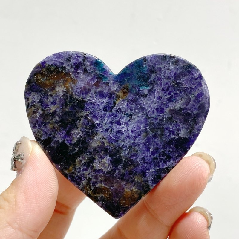 Fluorite Mixed Blue Apatite Heart Wing Carving With Stand -Wholesale Crystals