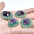 Frog On Leaf Mini Carving Wholesale Chevron Amethyst Green Aventurine - Wholesale Crystals