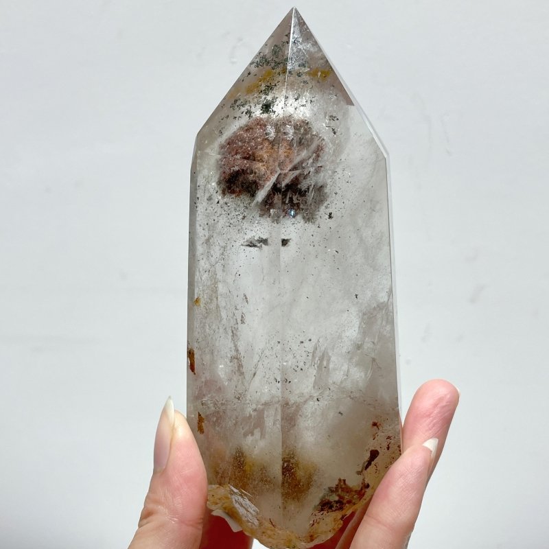 Garden Quartz Raw Bottom Point With Stand #2 - Wholesale Crystals