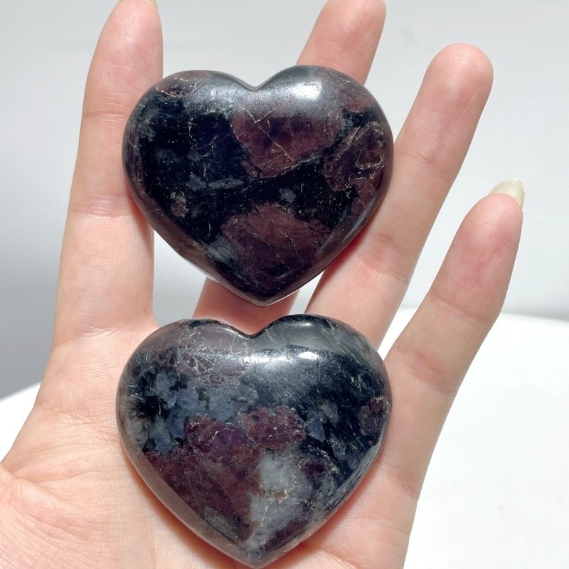 Garnet Mixed Astrophyllite Heart Wholesale - Wholesale Crystals