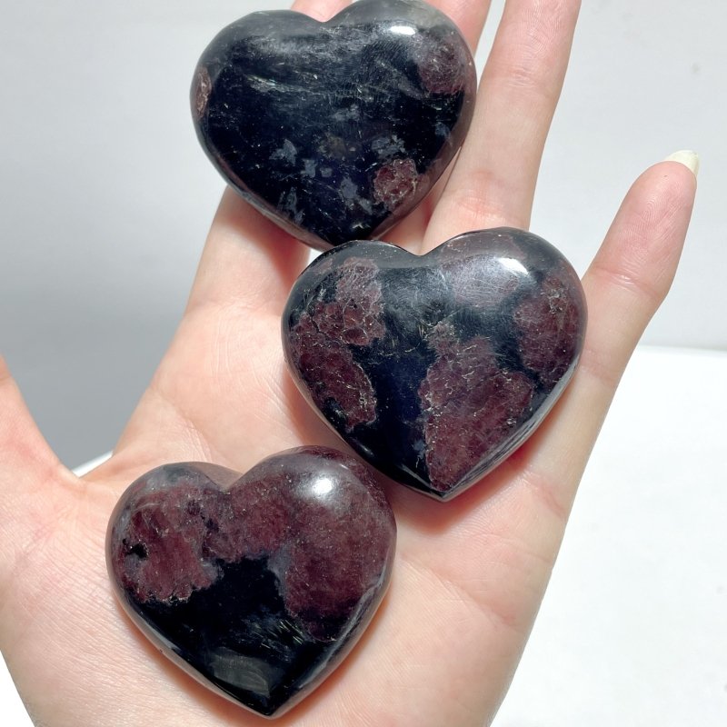 Garnet Mixed Astrophyllite Heart Wholesale - Wholesale Crystals