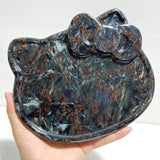 Garnet Mixed Astrophyllite Hello Kitty Stand Base Home Decor Wholesale - Wholesale Crystals