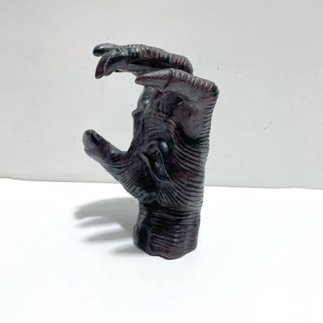 Garnet Mixed Astrophyllite Witchcore Demon Hand Carving - Wholesale Crystals