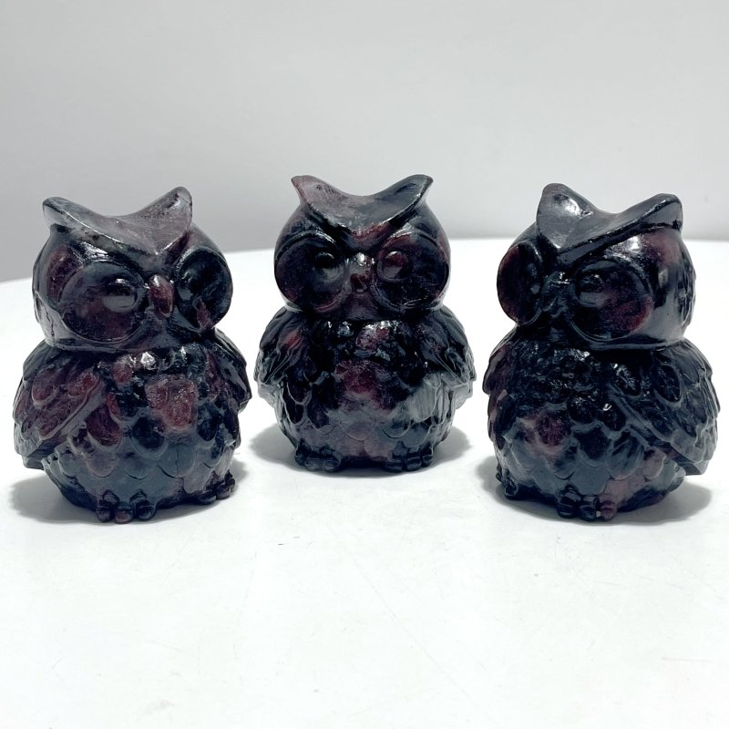 Garnet Owl Carving Wholesale - Wholesale Crystals