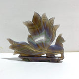 Geode Agate Druzy Nine - tailed Fox Carving 15 - Wholesale Crystals
