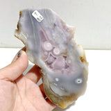 Geode Druzy Sakura Flower Agate Slab Butterfly Wing Carving With Stand -Wholesale Crystals