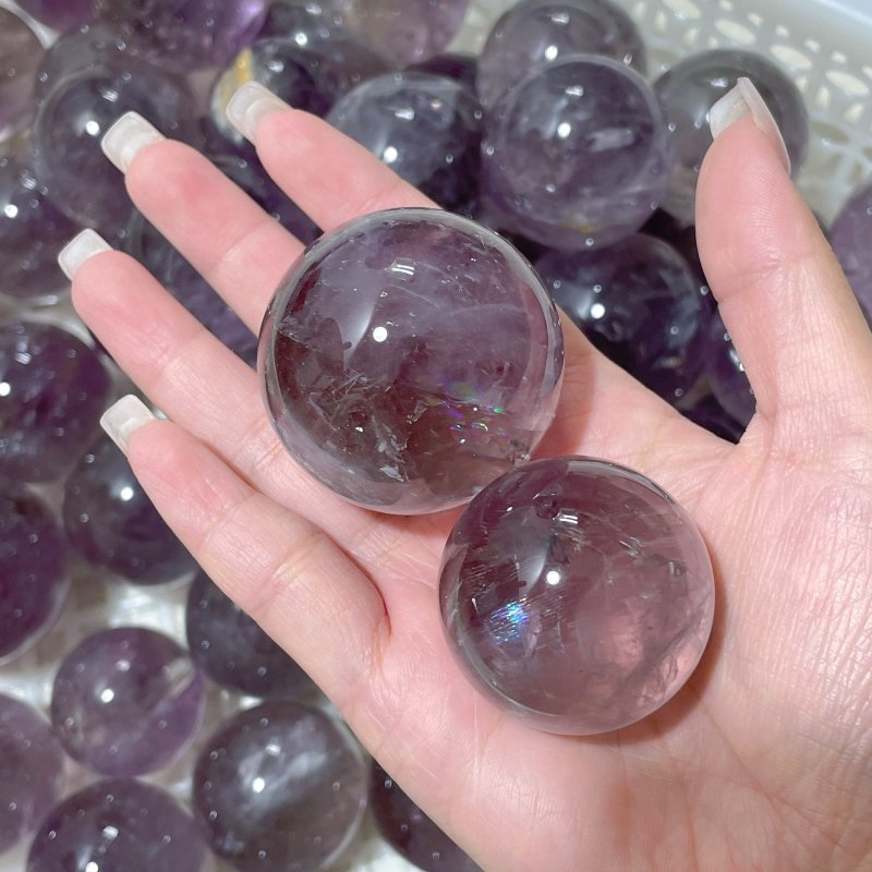 God's Fingerprint Amethyst Light Purple Spheres Wholesale - Wholesale Crystals