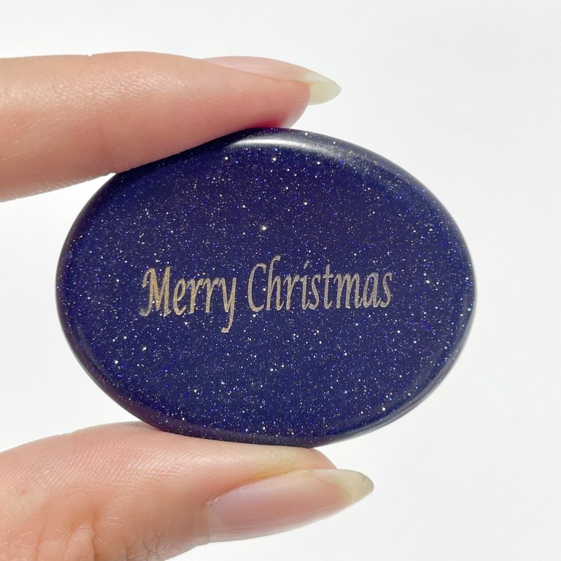 Gold Foil Lettering For Christmas Gift Worry Stone Wholesale - Wholesale Crystals