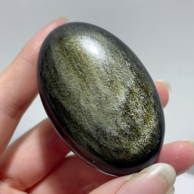 Gold Sheen Obsidian Palm Stone Wholesale - Wholesale Crystals