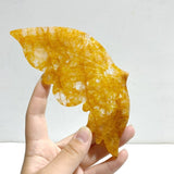 Golden Hematoid Quartz Fire Quartz Butterfly Wing Carving With Stand - Wholesale Crystals