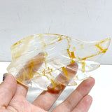 Golden Hematoid Quartz Fire Quartz Heart Wing Carving With Stand -Wholesale Crystals