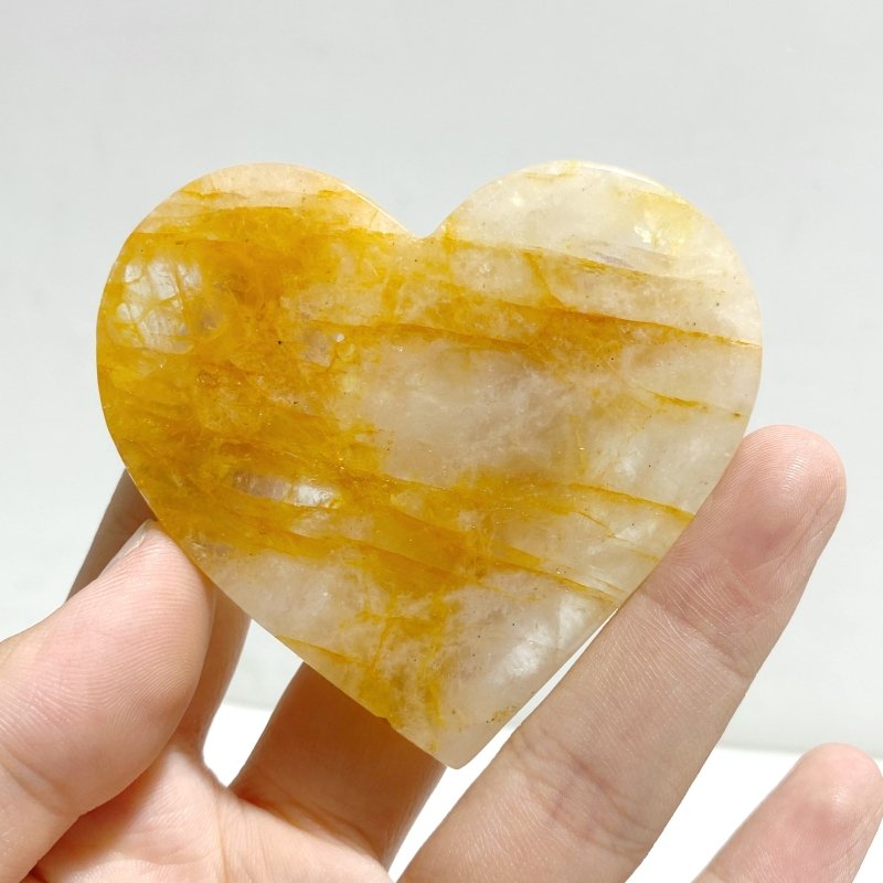 Golden Hematoid Quartz Heart Wing Carving With Stand Fire Quartz -Wholesale Crystals