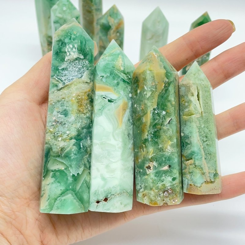 Green Agate Stone Tower Points Crystal Wholesale -Wholesale Crystals