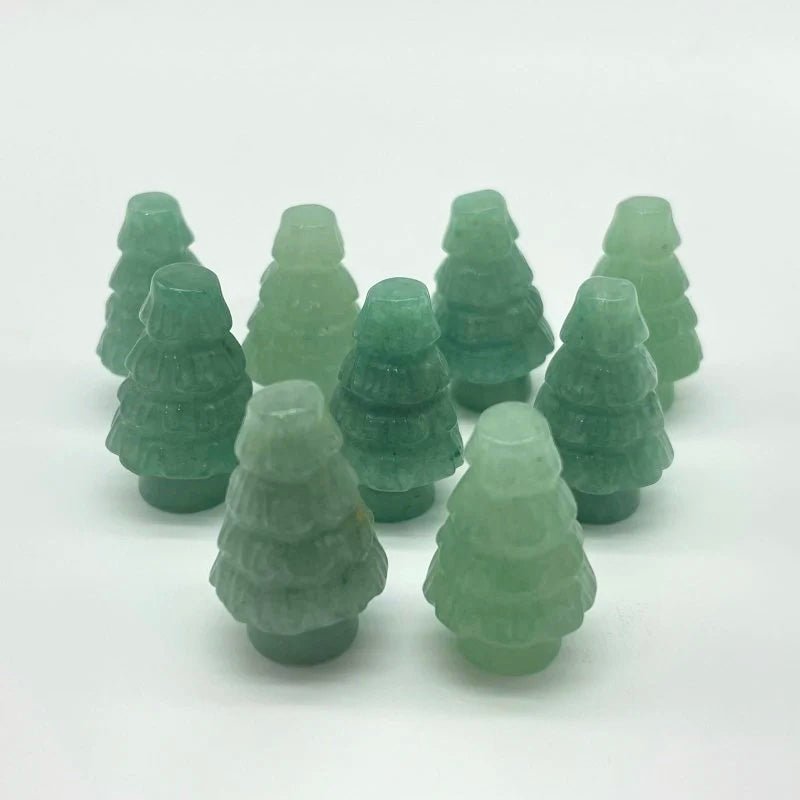 Green Aventurine Christmas Tree Carving Wholesale - Wholesale Crystals