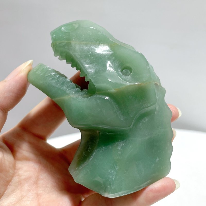 Green Aventurine Dinosaur Head Carving Wholesale - Wholesale Crystals