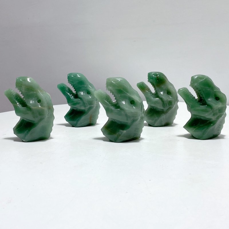 Green Aventurine Dinosaur Head Carving Wholesale - Wholesale Crystals