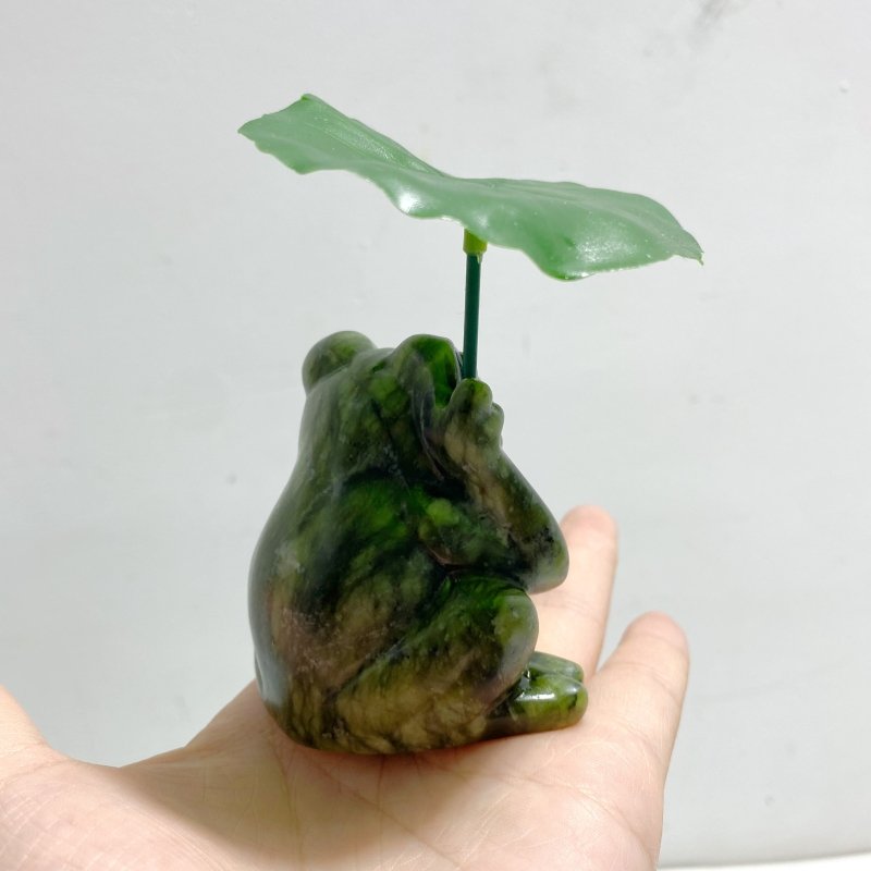 Green Jade Frog Carving Wholesale - Wholesale Crystals