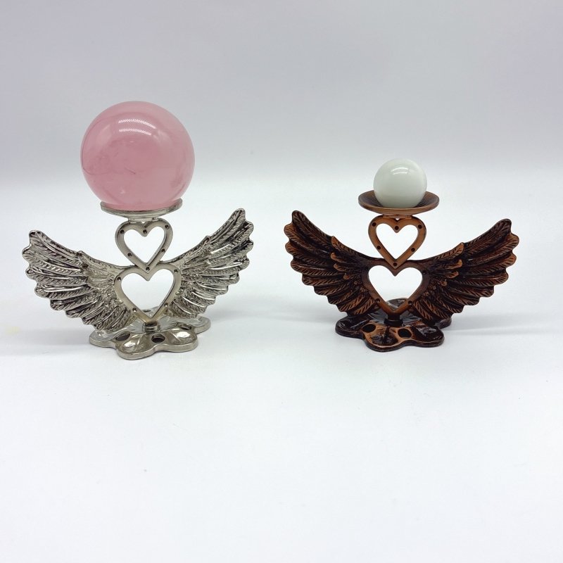 Heart Wing Crystal Sphere Stand Wholesale - Wholesale Crystals