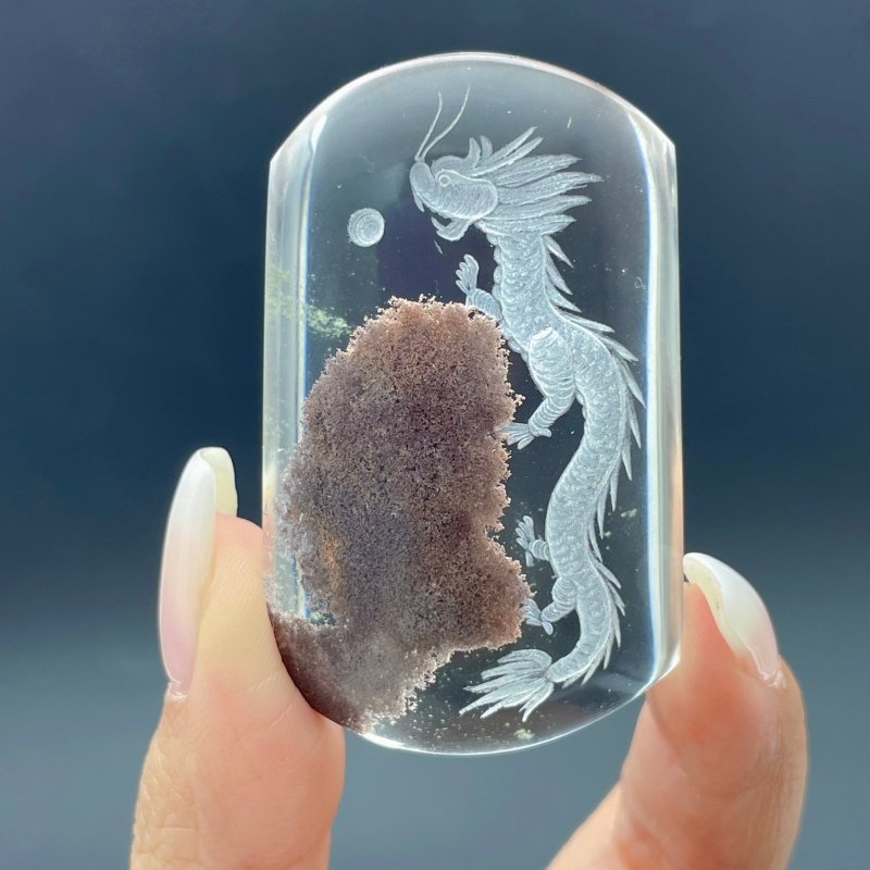 High Grade Super Clear Chinese Dragon Garden Quartz Inner Scene Carving(HGUD02) - Wholesale Crystals