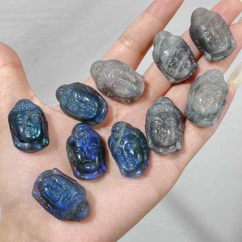 High Quality Labradorite Buddha Head Carving Wholesale - Wholesale Crystals