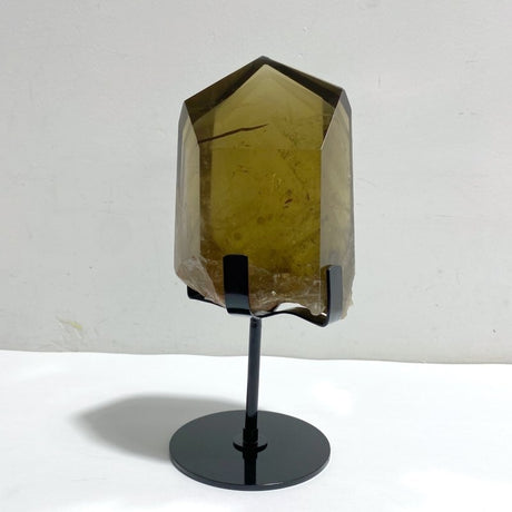 High Quality Large Citrine Mountain Tower Raw Bottom With Stand - Wholesale Crystals