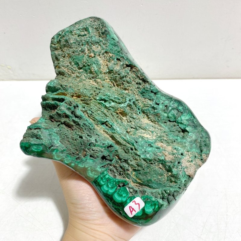High Quality Polished Malachite Home Decor With Stand -Wholesale Crystals