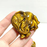 High Quality Tiger Eye Elephant Carving Wholesale - Wholesale Crystals