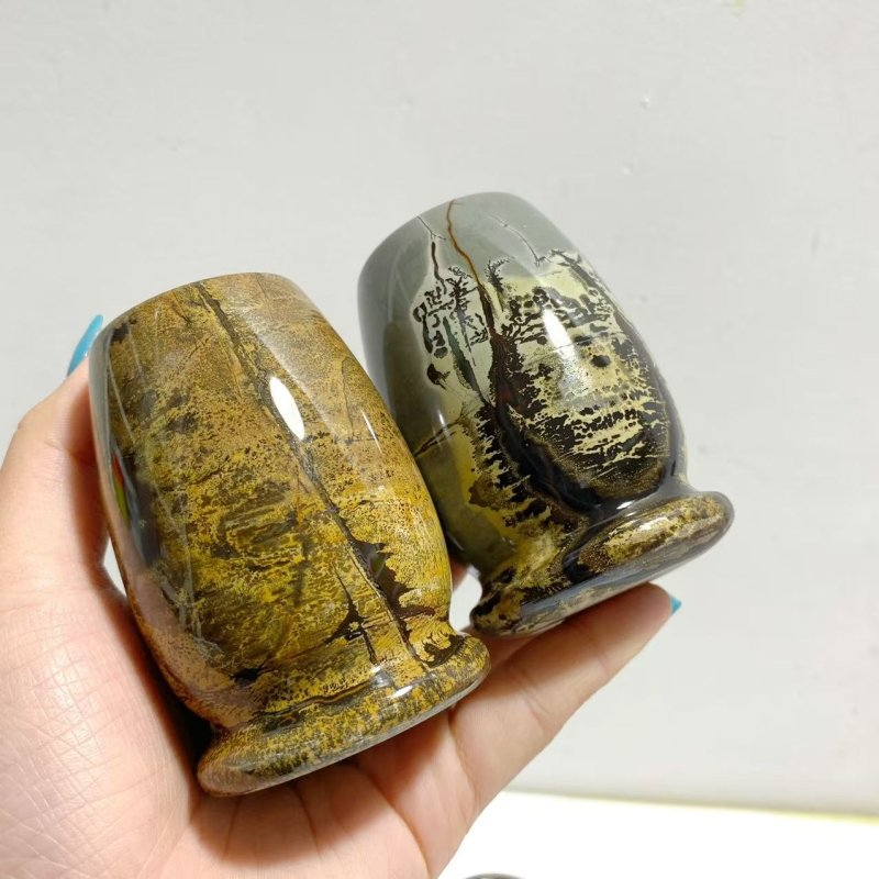 Ink Painting Stone Vase Wholesale Home Decor - Wholesale Crystals