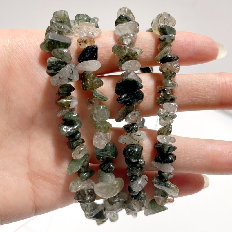 Irregular Crystal Chips Stone DIY Black Tourmaline Lepidolite Loose Beads #5 - Wholesale Crystals