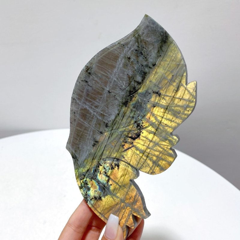 Labradorite Butterfly Wing Carving With Stand - Wholesale Crystals