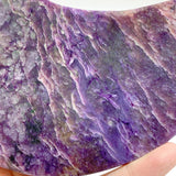 Large Charoite Moon Carving With Stand 11 -Wholesale Crystals
