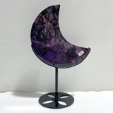Large Charoite Moon Carving With Stand 4 -Wholesale Crystals