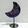 Large Charoite Moon Carving With Stand 4 -Wholesale Crystals