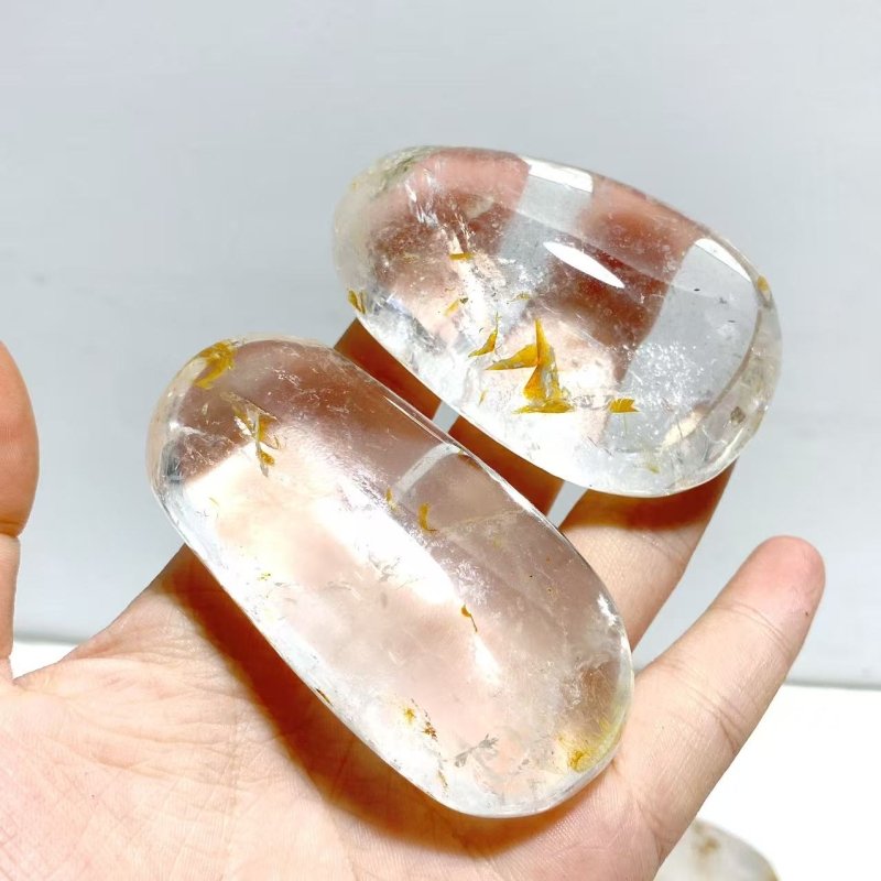 Large Clear Quartz Palm Stone Wholesale - Wholesale Crystals