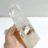 Large Clear Quartz Point Raw Bottom With Stand -Wholesale Crystals
