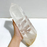 Large Clear Quartz Tower Point Raw Bottom With Stand B4 -Wholesale Crystals