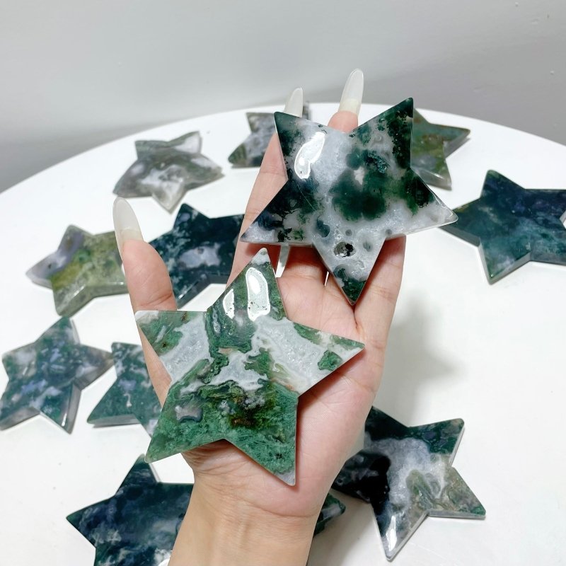 Large Moss Agate Star Wholesale - Wholesale Crystals