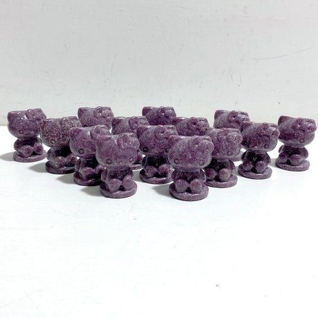 Lepidolite And Zoisite Hello kitty Carving Wholesale -Wholesale Crystals
