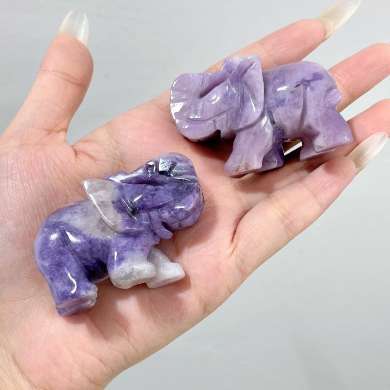 Lepidolite Elephant Carving Wholesale - Wholesale Crystals