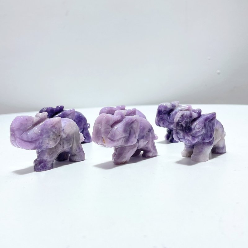 Lepidolite Elephant Carving Wholesale - Wholesale Crystals